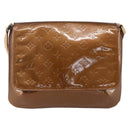 LOUIS VUITTON Monogram Vernis Thompson Street Bag Bronze M91124 LV Auth ep12004-13