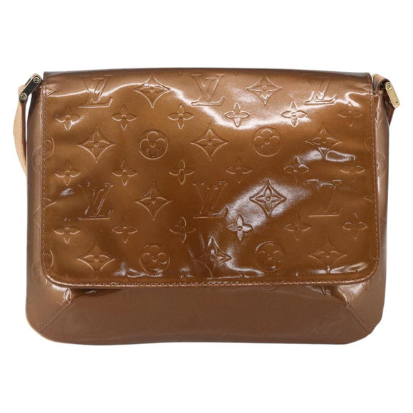 LOUIS VUITTON Monogram Vernis Thompson Street Bag Bronze M91124 LV Auth ep12004