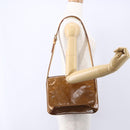 LOUIS VUITTON Monogram Vernis Thompson Street Bag Bronze M91124 LV Auth ep12004-20