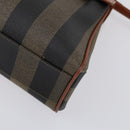 FENDI Pecan Canvas Hand Bag PVC 2way Black Brown Auth ep12011-16