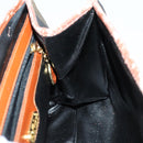 FENDI Pecan Canvas Hand Bag PVC 2way Black Brown Auth ep12011-21