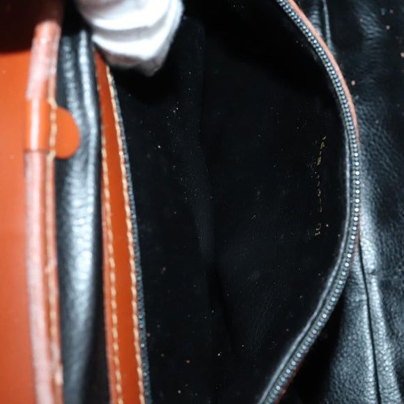 FENDI Pecan Canvas Hand Bag PVC 2way Black Brown Auth ep12011