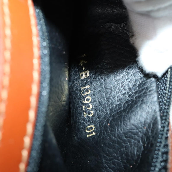 FENDI Pecan Canvas Hand Bag PVC 2way Black Brown Auth ep12011