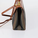 FENDI Pecan Canvas Hand Bag PVC 2way Black Brown Auth ep12011-3