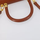 FENDI Pecan Canvas Hand Bag PVC 2way Black Brown Auth ep12011-8