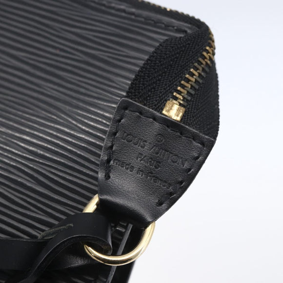LOUIS VUITTON Epi Pochette Accessoires Pouch Black M52982 LV Auth ep12012