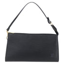 LOUIS VUITTON Epi Pochette Accessoires Pouch Black M52982 LV Auth ep12012-2