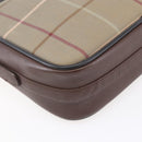 Burberrys Nova Check Shoulder Bag Canvas Beige Gold Auth ep12013-13