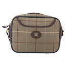 Burberrys Nova Check Shoulder Bag Canvas Beige Gold Auth ep12013-2