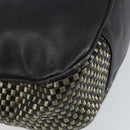 GUCCI Bamboo Shoulder Bag Leather Black Gold Auth ep12014-16