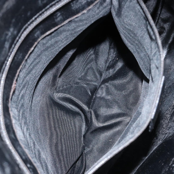 GUCCI Bamboo Shoulder Bag Leather Black Gold Auth ep12014