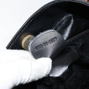 GUCCI Bamboo Shoulder Bag Leather Black Gold Auth ep12014-12