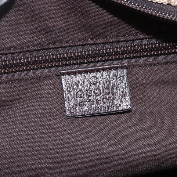 GUCCI GG Canvas Web Sherry Line Hand Bag Beige Red 131228 Auth ep12017