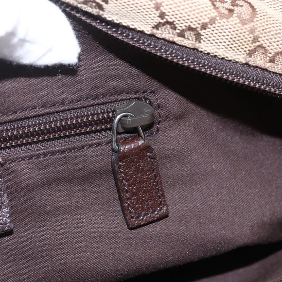 GUCCI GG Canvas Web Sherry Line Hand Bag Beige Red 131228 Auth ep12017