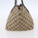 GUCCI GG Canvas Web Sherry Line Hand Bag Beige Red 131228 Auth ep12017-4