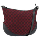 GUCCI GG Canvas Shoulder Bag Outlet Red Silver 272380 Auth ep12018-1