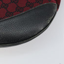 GUCCI GG Canvas Shoulder Bag Outlet Red Silver 272380 Auth ep12018-10