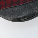 GUCCI GG Canvas Shoulder Bag Outlet Red Silver 272380 Auth ep12018-11