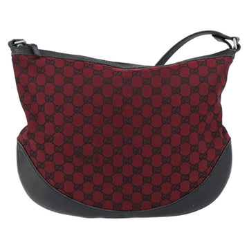 GUCCI GG Canvas Shoulder Bag Outlet Red Silver 272380 Auth ep12018 - 0