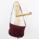 GUCCI GG Canvas Shoulder Bag Outlet Red Silver 272380 Auth ep12018-22