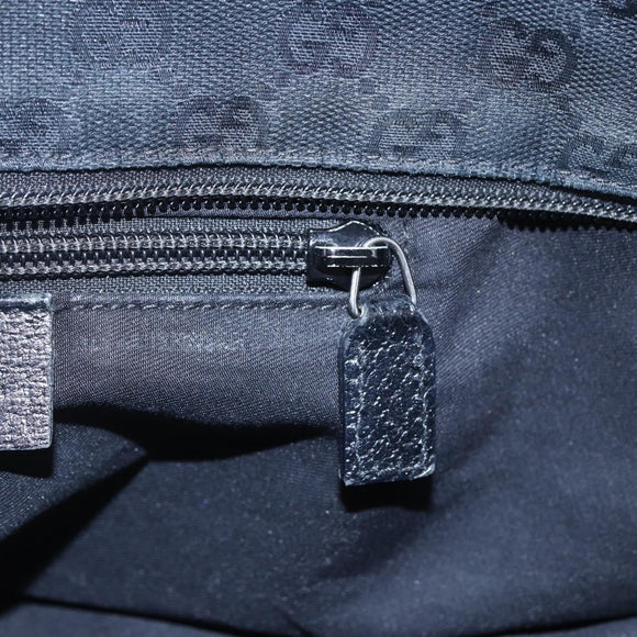 GUCCI GG Canvas Web Sherry Line Hand Bag Black Red 131228 Auth ep12019