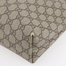 GUCCI GG Supreme Tote Bag PVC Beige Silver 211138 Auth ep12020-15