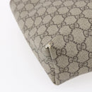 GUCCI GG Supreme Tote Bag PVC Beige Silver 211138 Auth ep12020-16