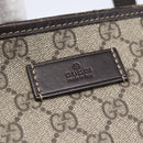GUCCI GG Supreme Tote Bag PVC Beige Silver 211138 Auth ep12020-17