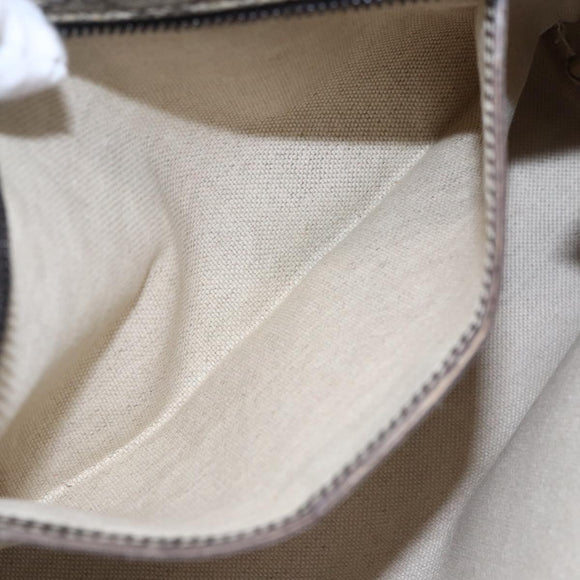 GUCCI GG Supreme Tote Bag PVC Beige Silver 211138 Auth ep12020