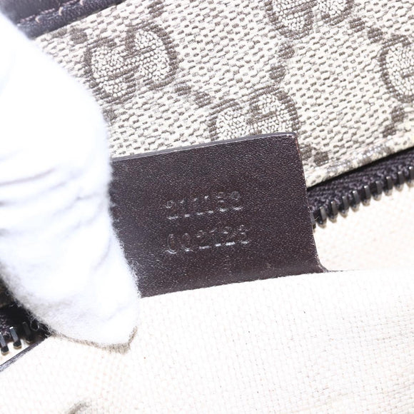 GUCCI GG Supreme Tote Bag PVC Beige Silver 211138 Auth ep12020