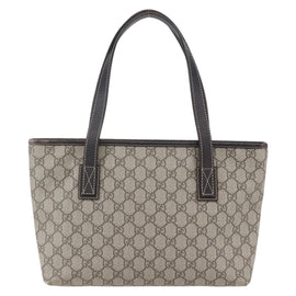 GUCCI GG Supreme Tote Bag PVC Beige Silver 211138 Auth ep12020 - 0