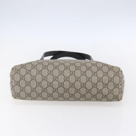 GUCCI GG Supreme Tote Bag PVC Beige Silver 211138 Auth ep12020