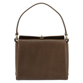 GUCCI Shoulder Bag Leather Brown Gold Auth ep12021 - 0