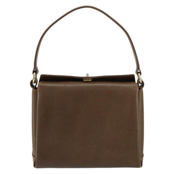 GUCCI Shoulder Bag Leather Brown Gold Auth ep12021 - 0