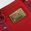 LOUIS VUITTON Antigua Cabas MM Tote Bag Red M40034 LV Auth ep12022-17