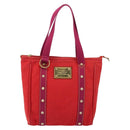 LOUIS VUITTON Antigua Cabas MM Tote Bag Red M40034 LV Auth ep12022-13
