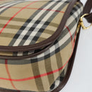 Burberrys Nova Check Shoulder Bag Canvas Beige Gold Auth ep12026-9