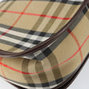 Burberrys Nova Check Shoulder Bag Canvas Beige Gold Auth ep12026-16