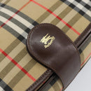 Burberrys Nova Check Shoulder Bag Canvas Beige Gold Auth ep12026-17