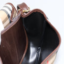 Burberrys Nova Check Shoulder Bag Canvas Beige Gold Auth ep12026-18