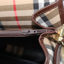 Burberrys Nova Check Shoulder Bag Canvas Beige Gold Auth ep12026-20