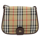 Burberrys Nova Check Shoulder Bag Canvas Beige Gold Auth ep12026-13