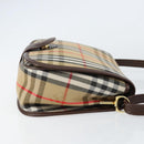 Burberrys Nova Check Shoulder Bag Canvas Beige Gold Auth ep12026-3