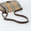 Burberrys Nova Check Shoulder Bag Canvas Beige Gold Auth ep12026-7