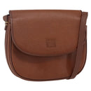 Burberrys Shoulder Bag Leather Brown Gold Auth ep12028-1