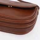 Burberrys Shoulder Bag Leather Brown Gold Auth ep12028-9