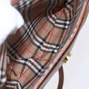 Burberrys Shoulder Bag Leather Brown Gold Auth ep12028-11