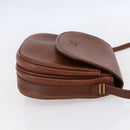 Burberrys Shoulder Bag Leather Brown Gold Auth ep12028-4