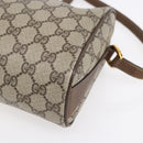 GUCCI GG Supreme Web Sherry Line Bag PVC Beige Gold 89 02 017 Auth ep12029-10