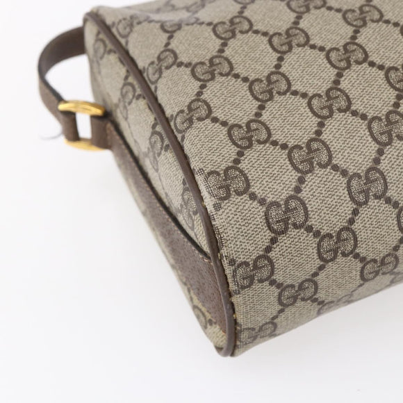 GUCCI GG Supreme Web Sherry Line Bag PVC Beige Gold 89 02 017 Auth ep12029